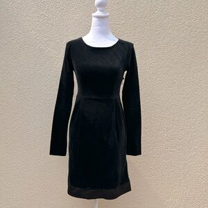 Black long sleeve velvet dress by Romeo Gigli